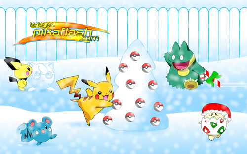 Pokémon Pikachu Christmas Wallpaper